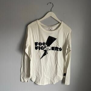 Cream off White Foo Fighters Long Sleeve Super Soft T-shirt size Small